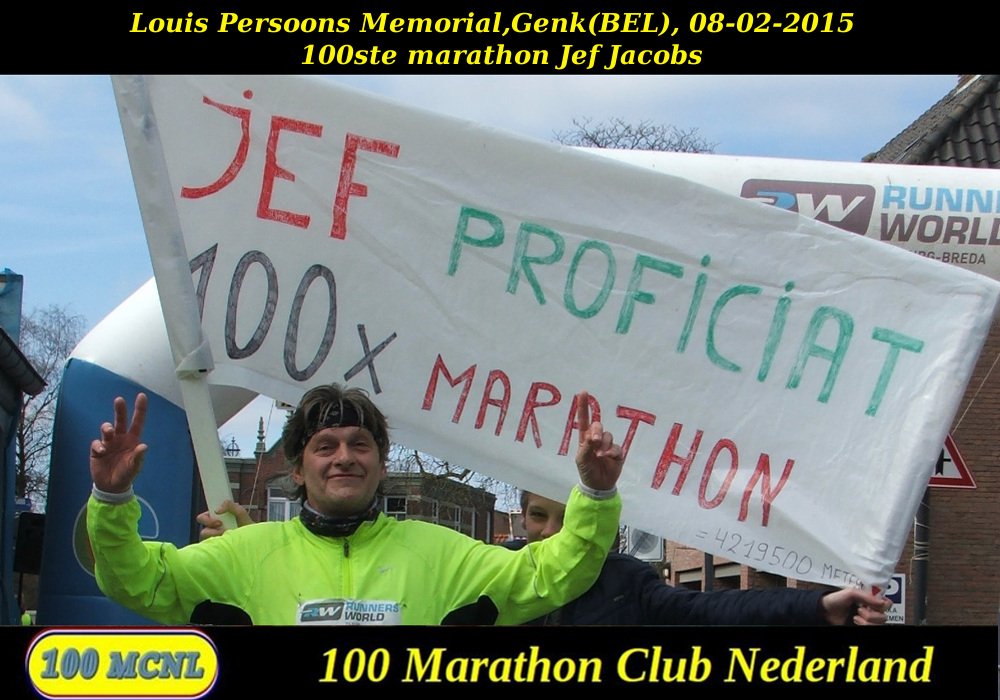 100ste marathon Jef Jacobs