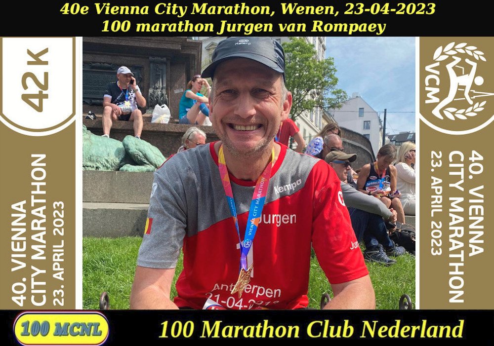 100ste marathon Jurgen van Rompaey